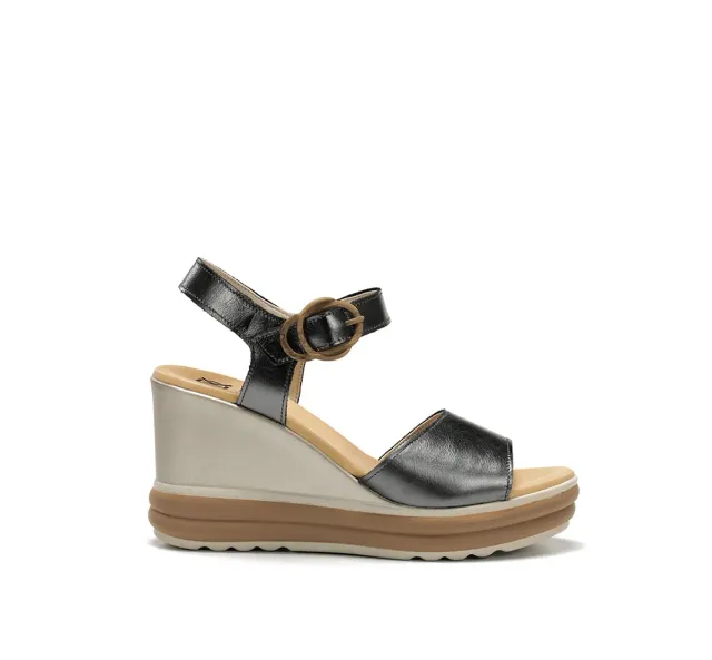 Fluchos Diane D9696 Sandalo Zeppa Grigio Donna