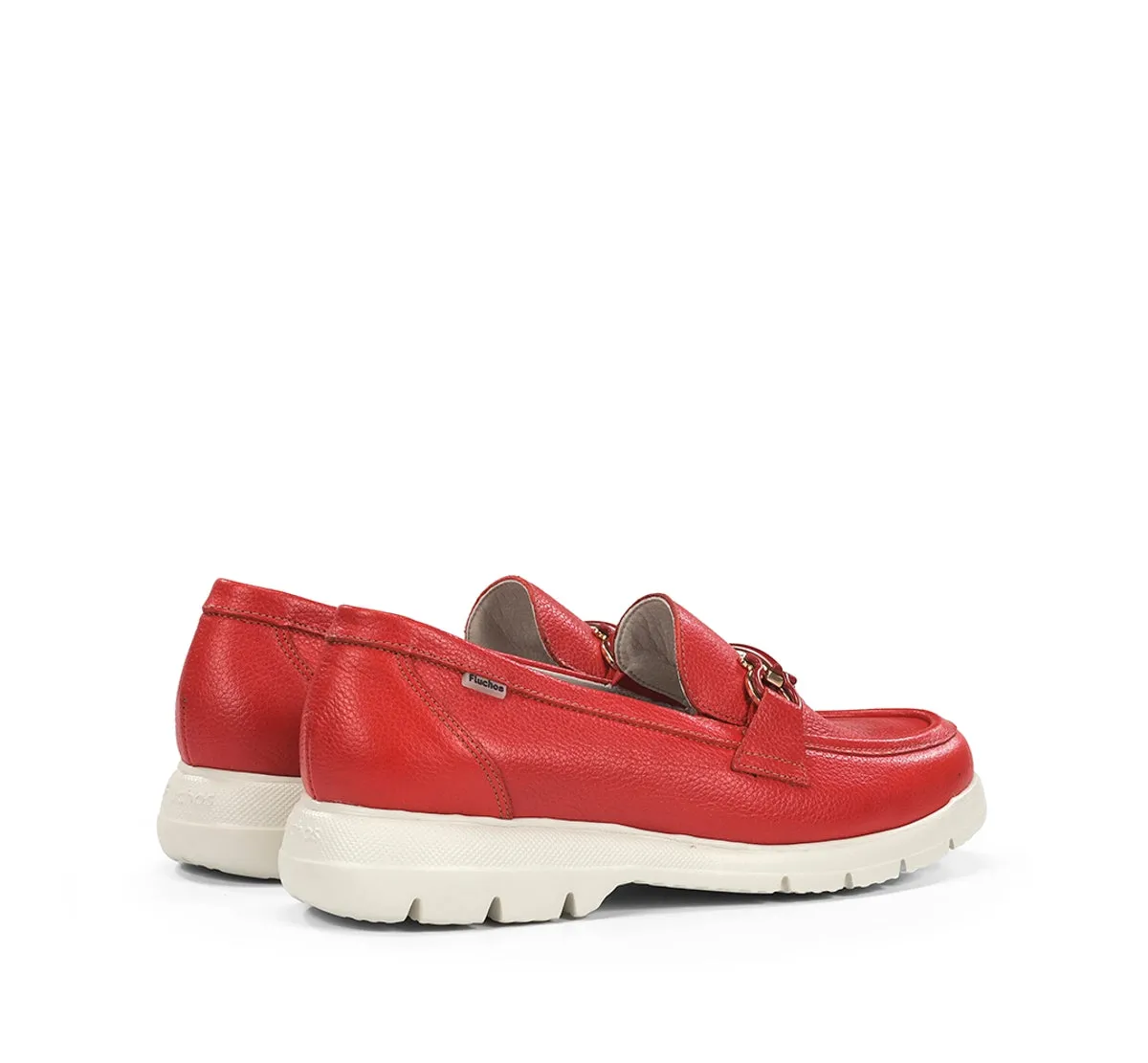 Fluchos Gladis F1936 mocassini donna rosso pelle