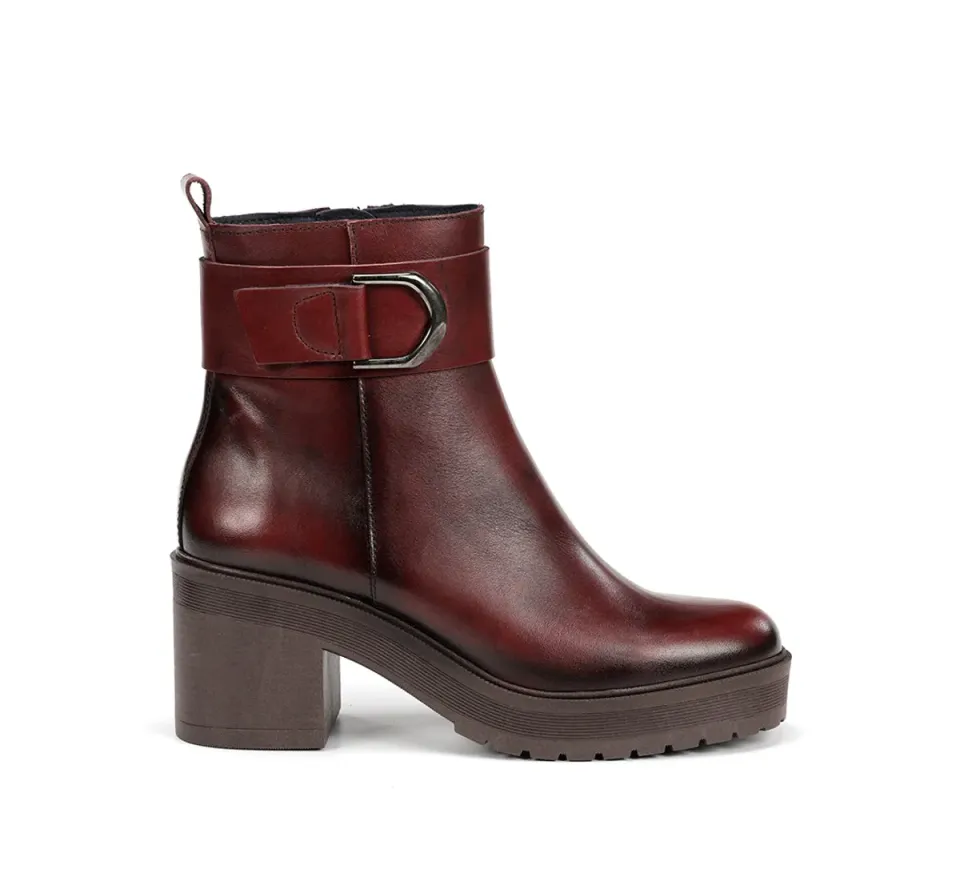 Fluchos Sarah D9573 tronchetti bordeaux tacco largo