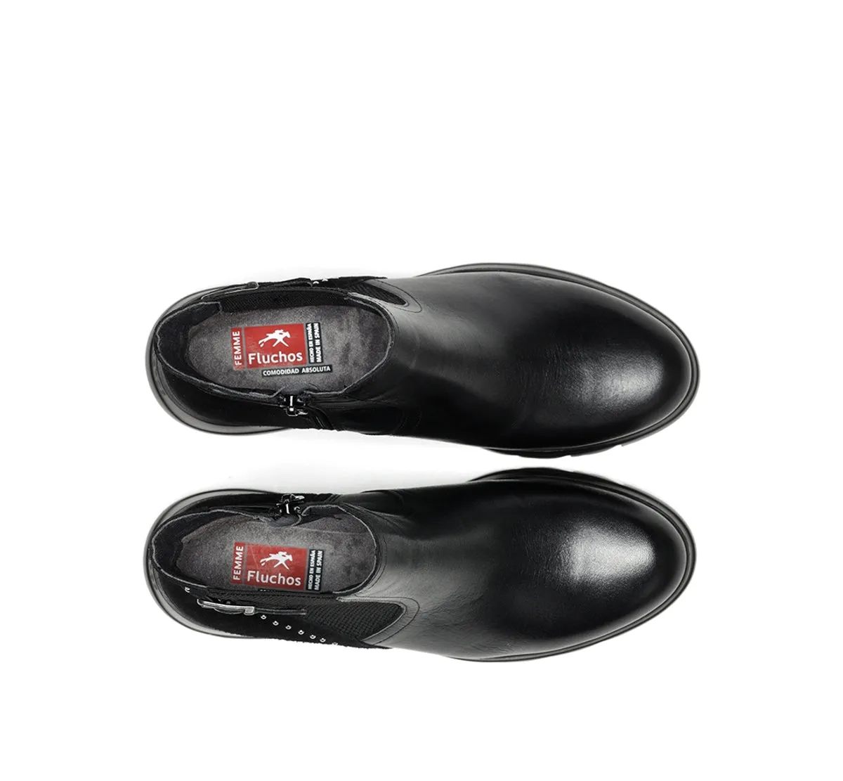 Fluchos Mellea F1529 stivaletto nero con zeppa