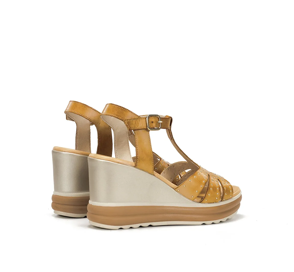 Fluchos Diane D9701 sandali donna marroni zeppa