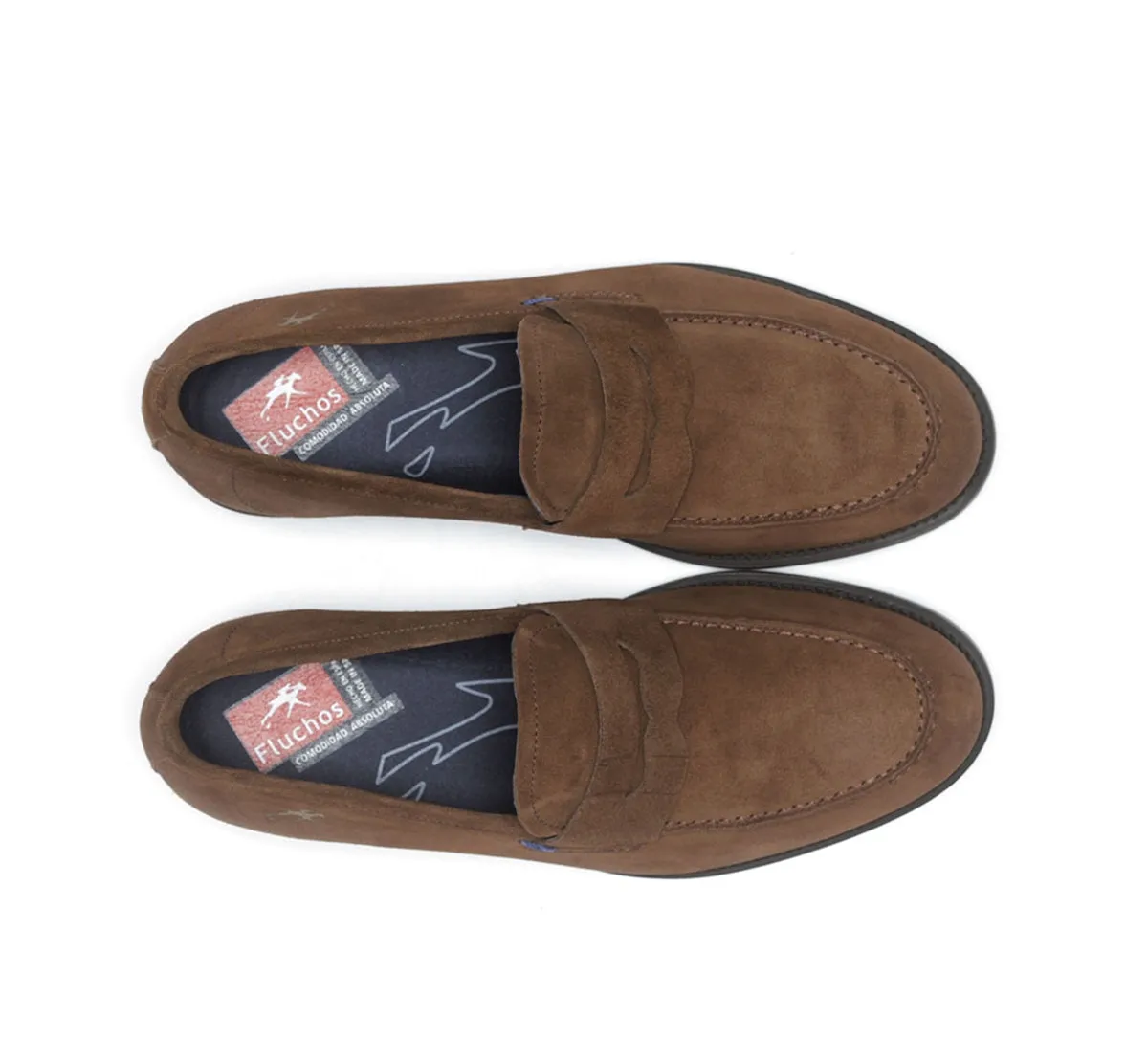 Fluchos Henri F0824 mocassini uomo marrone pelle