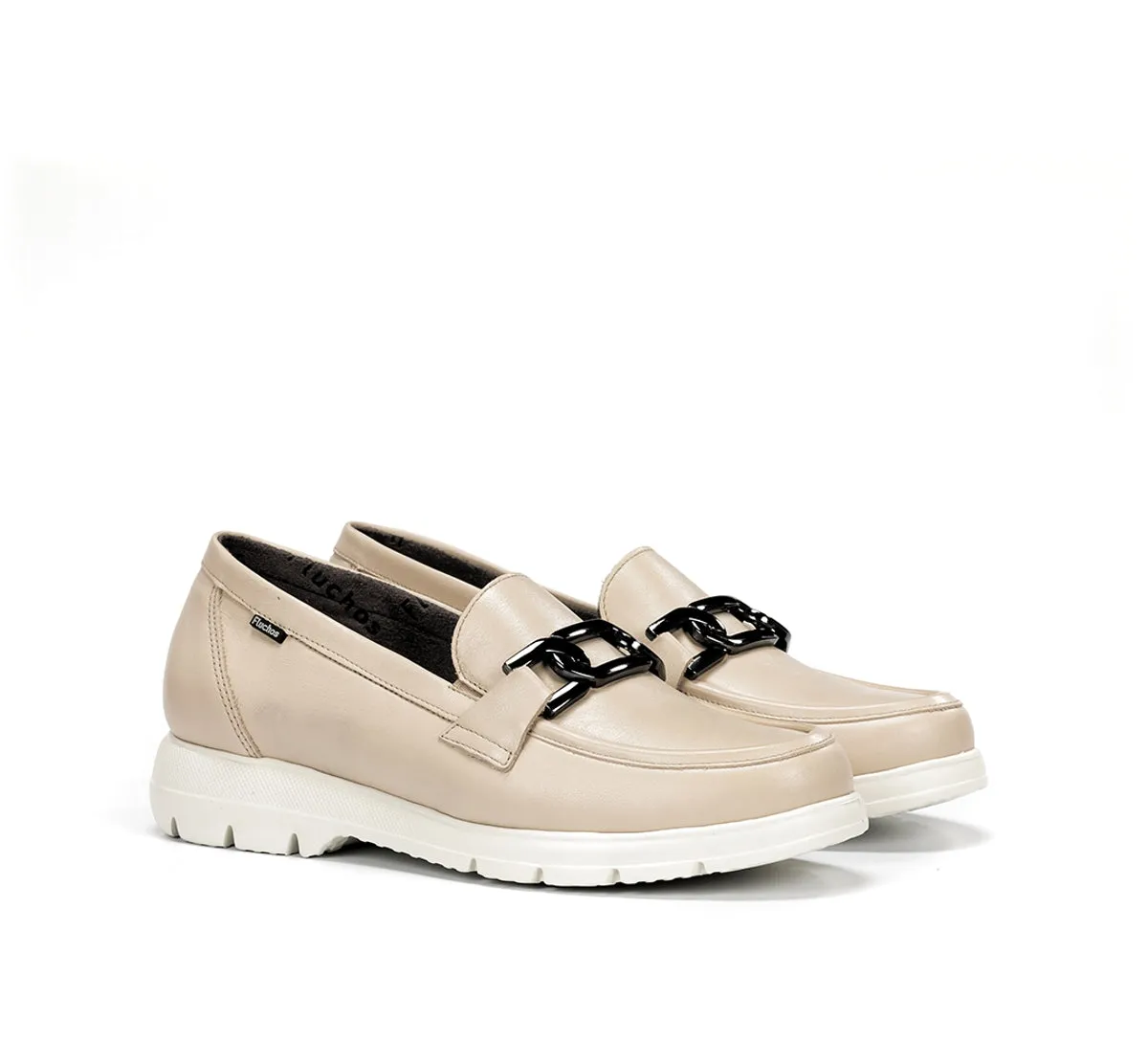 Fluchos Gladis F1794 mocassini donna tortora leggeri