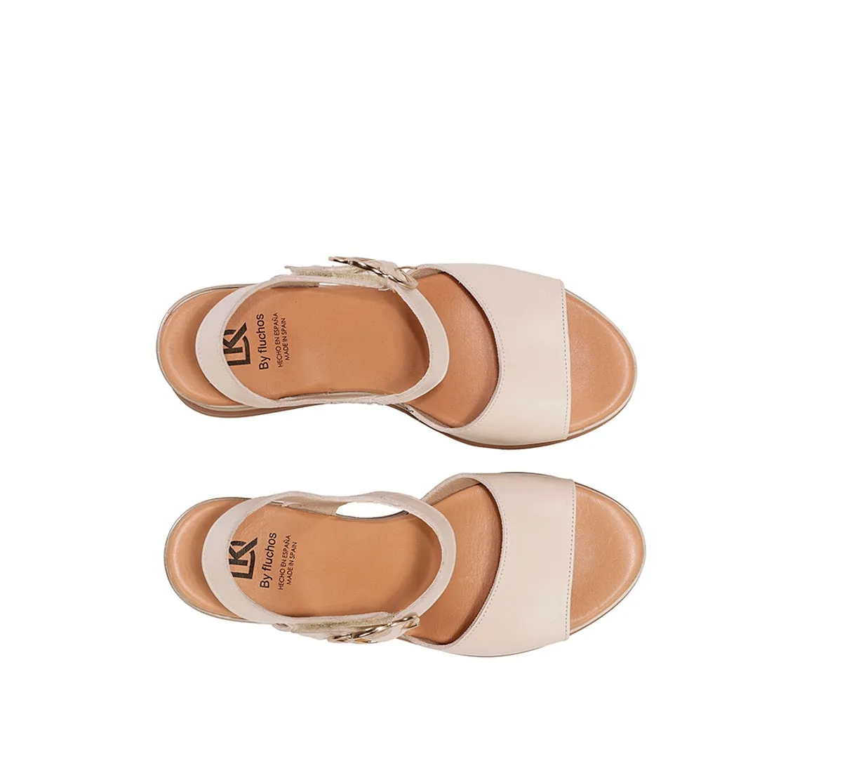 Fluchos Diane D9696 sandali donna taupe zeppa