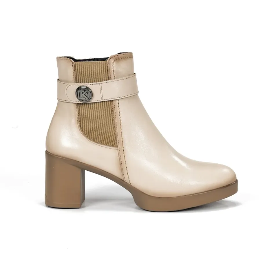 Fluchos Elite D9422 Stivaletto Donna Tortora con Tacco