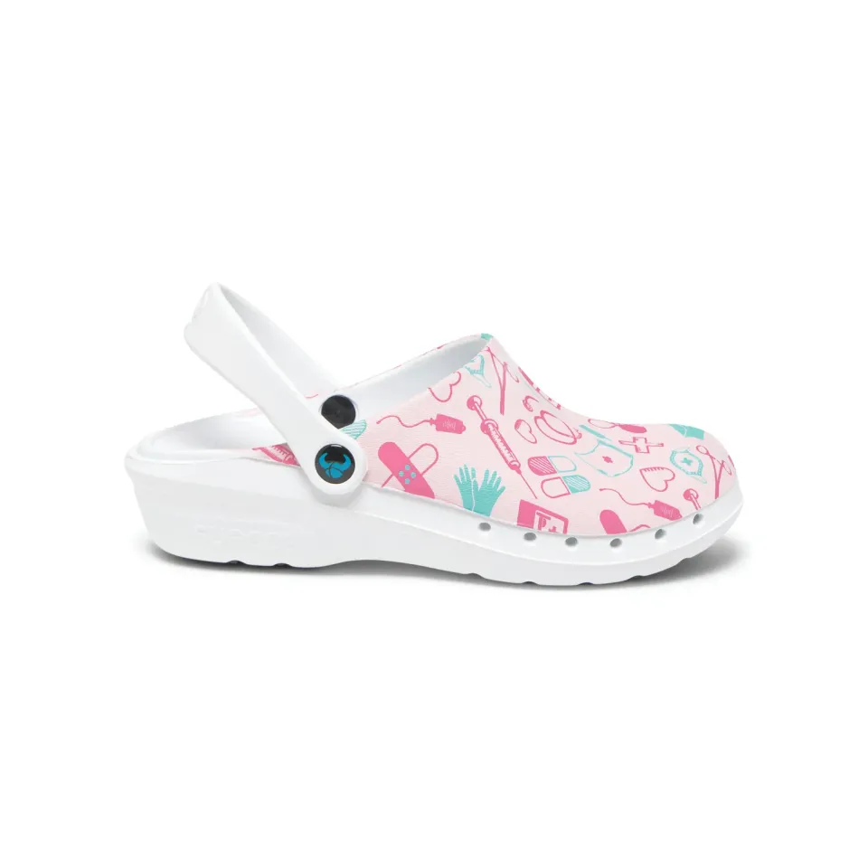 Suecos Oden+ zoccoli sanitari donna rosa fantasia