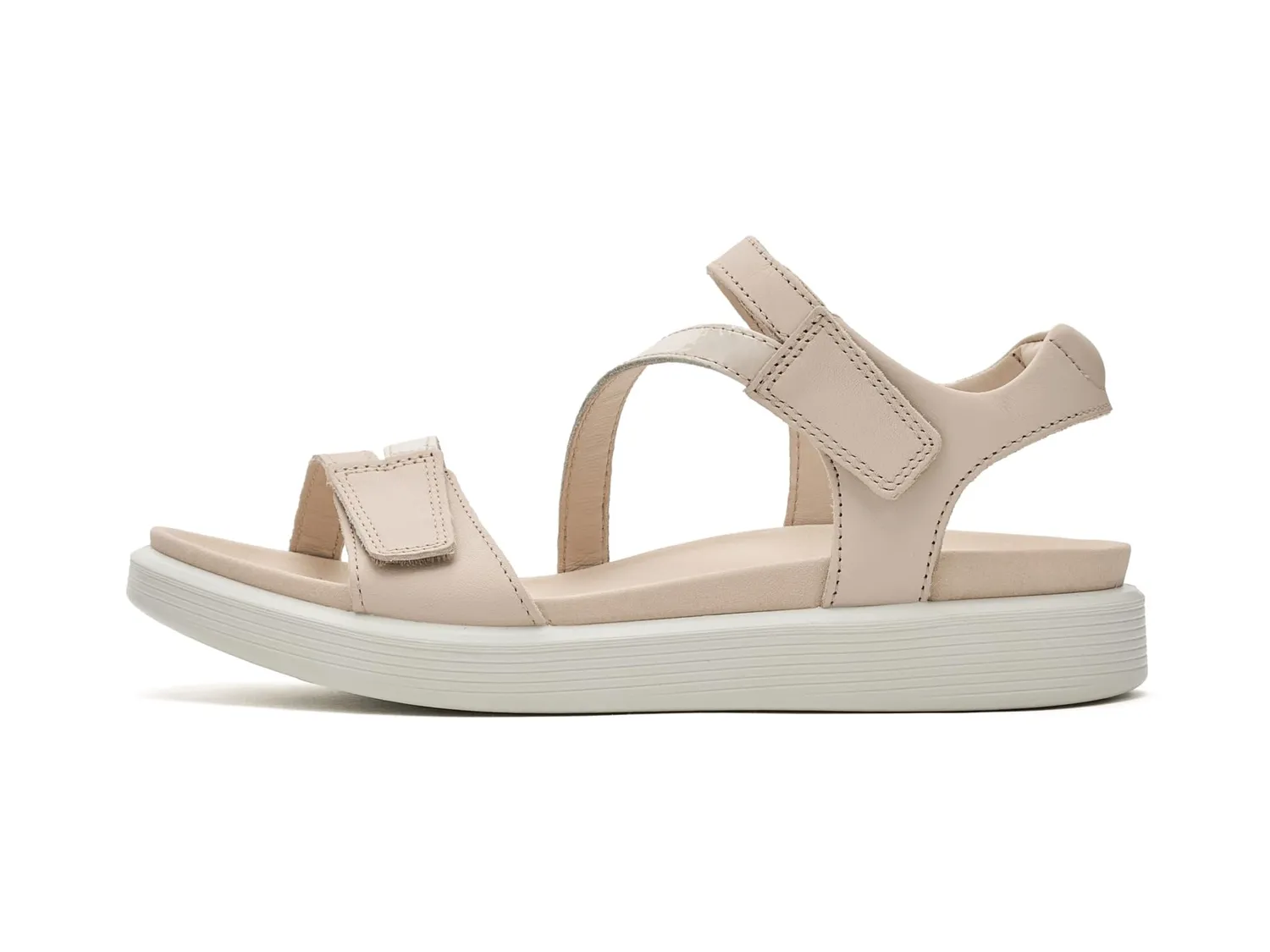Ecco Soft 3-Strap sandali donna limestone 41 EU pelle