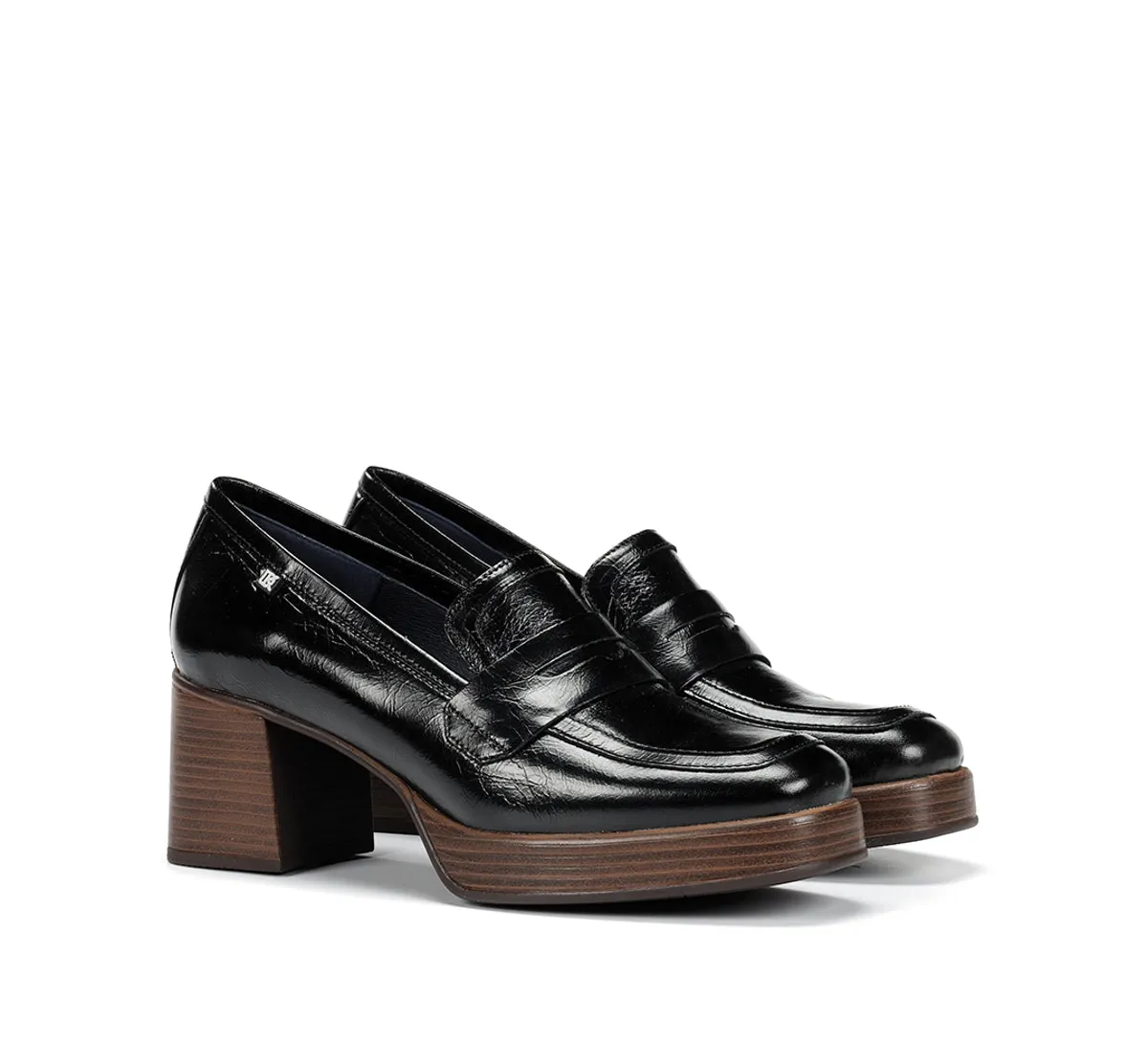 Fluchos Cristel D9334 mocassino donna nero pelle