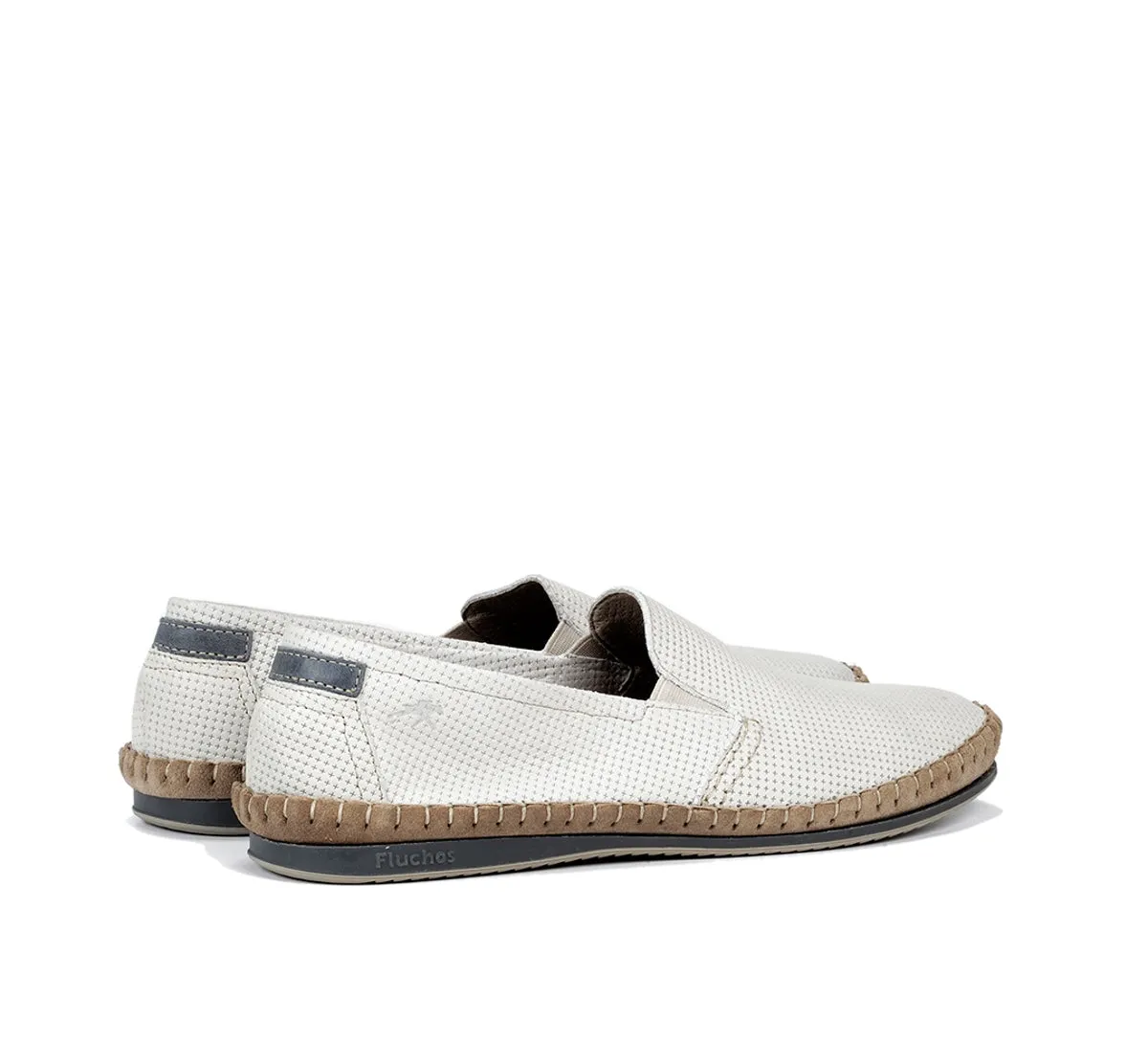 Fluchos Bahamas 8674 Slip On Uomo Bianche senza Lacci