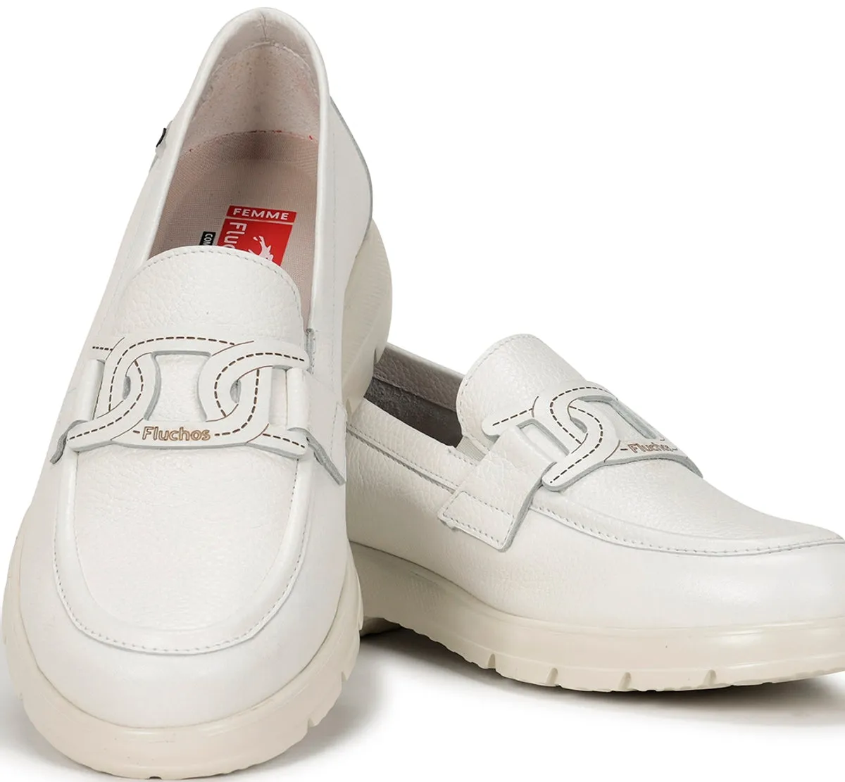 Fluchos Gladis F1688 mocassini donna bianchi leggeri