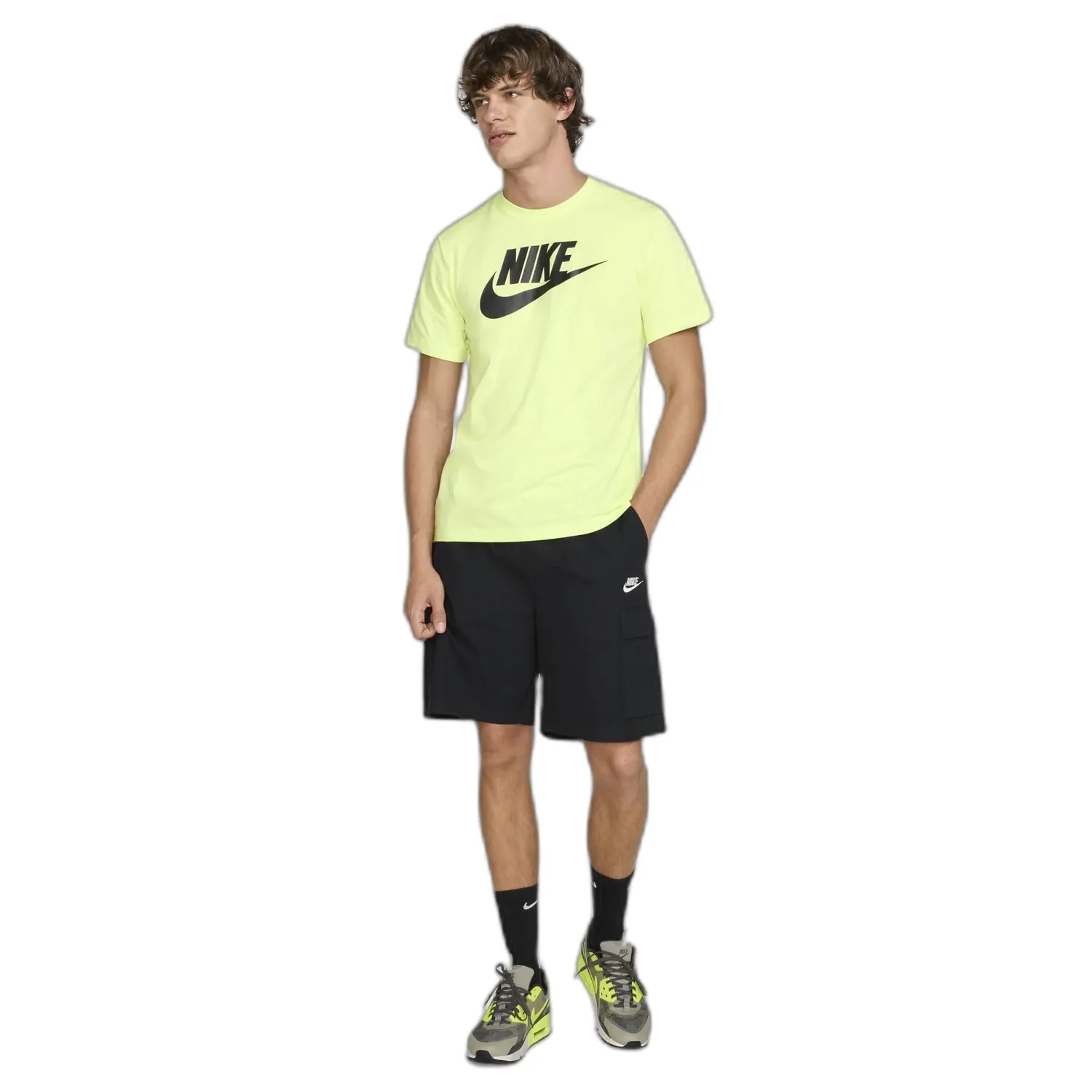 Nike Icon Futura t-shirt uomo M giallo cotone