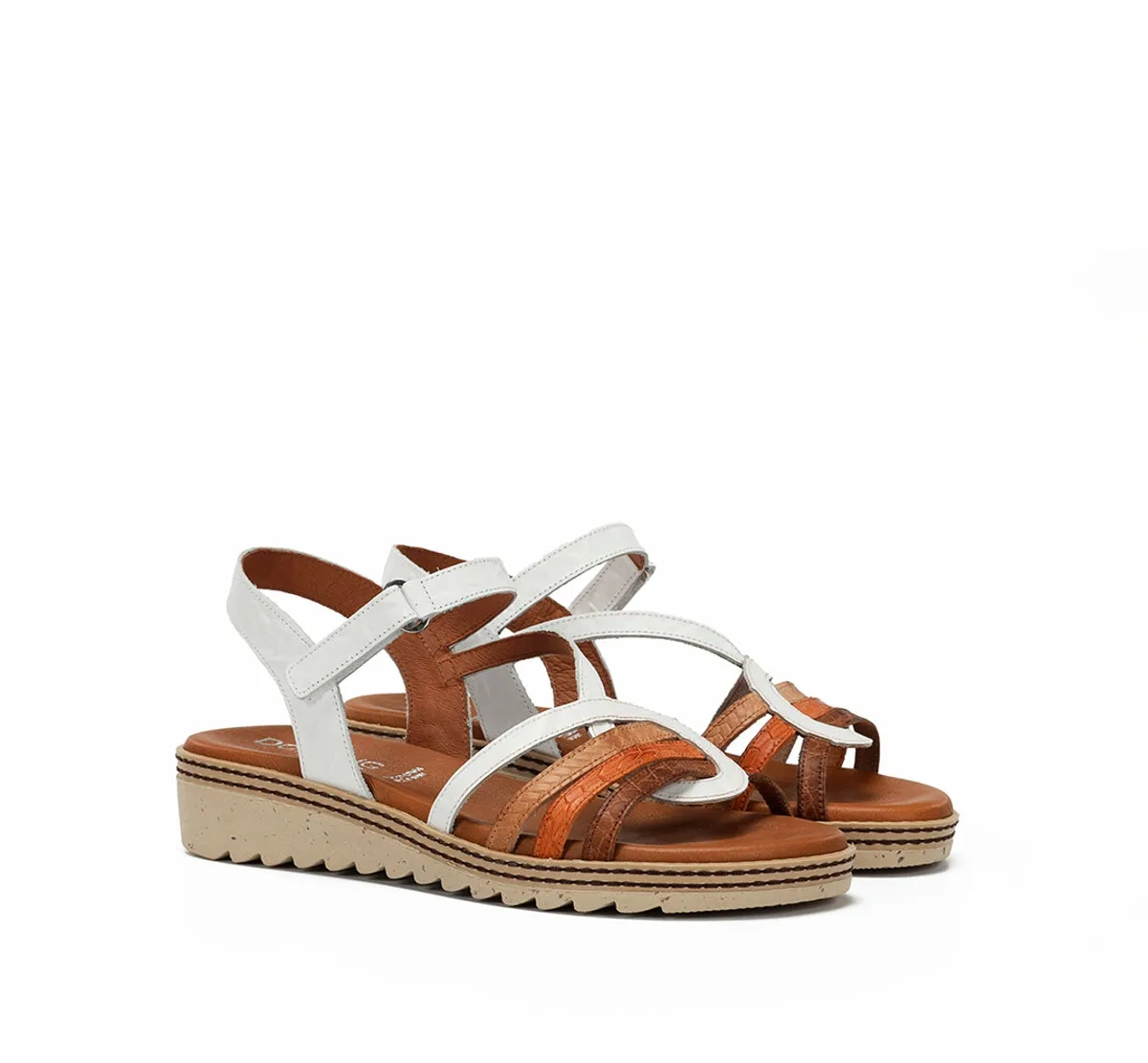 Fluchos Espe D9113 sandali donna bianchi pelle