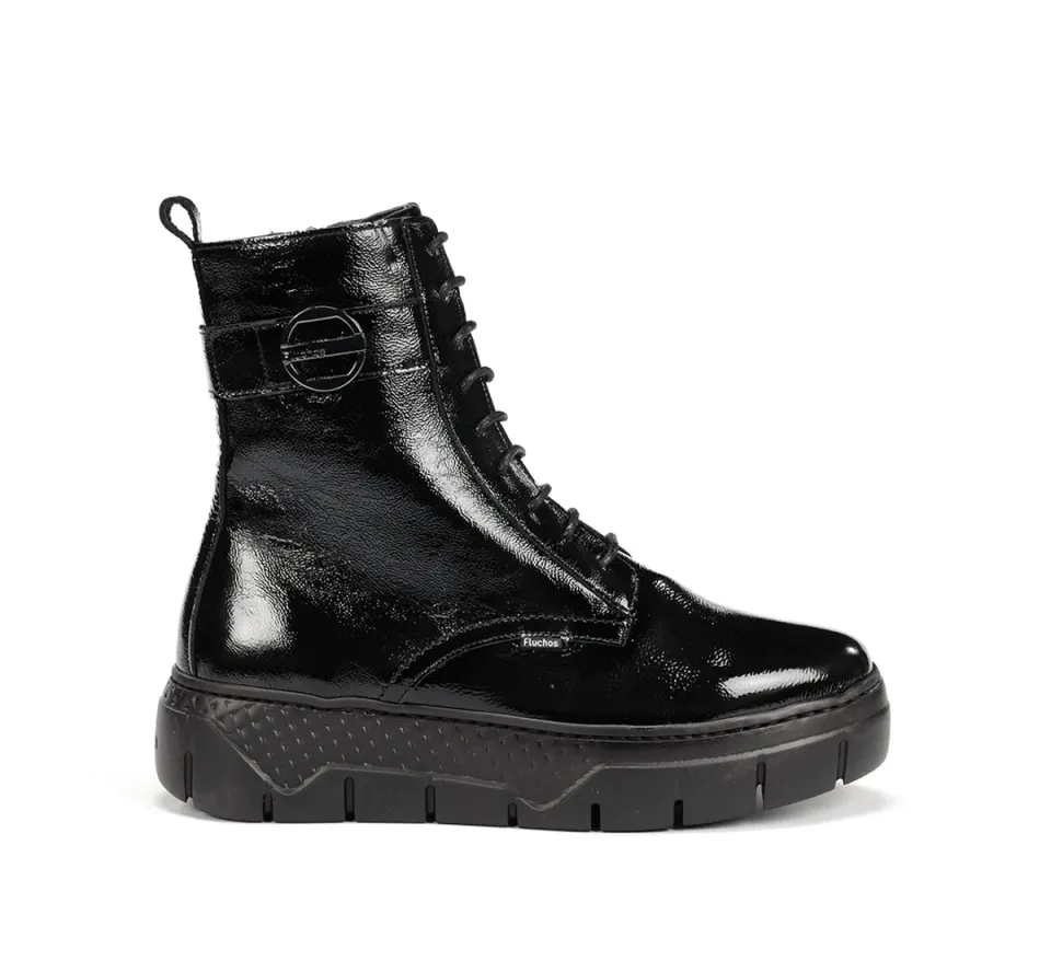 Fluchos Ilia F2303 stivaletti donna nero con lacci