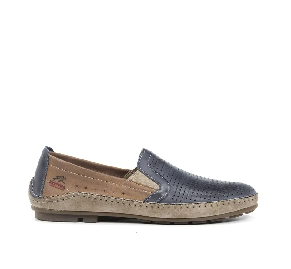 Fluchos Dorian F1172 mocassini uomo blu slip on