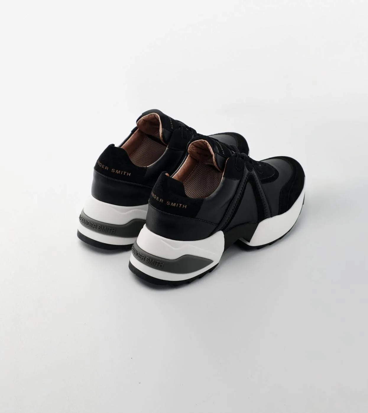 Alexander Smith Marble sneakers donna black nude camoscio