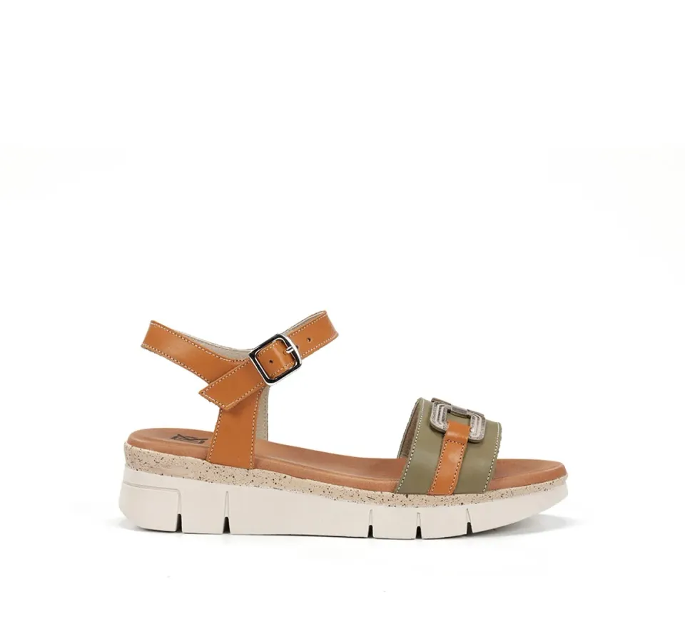 Fluchos Klau D9484 Sandali Donna Verde Suola Leggera