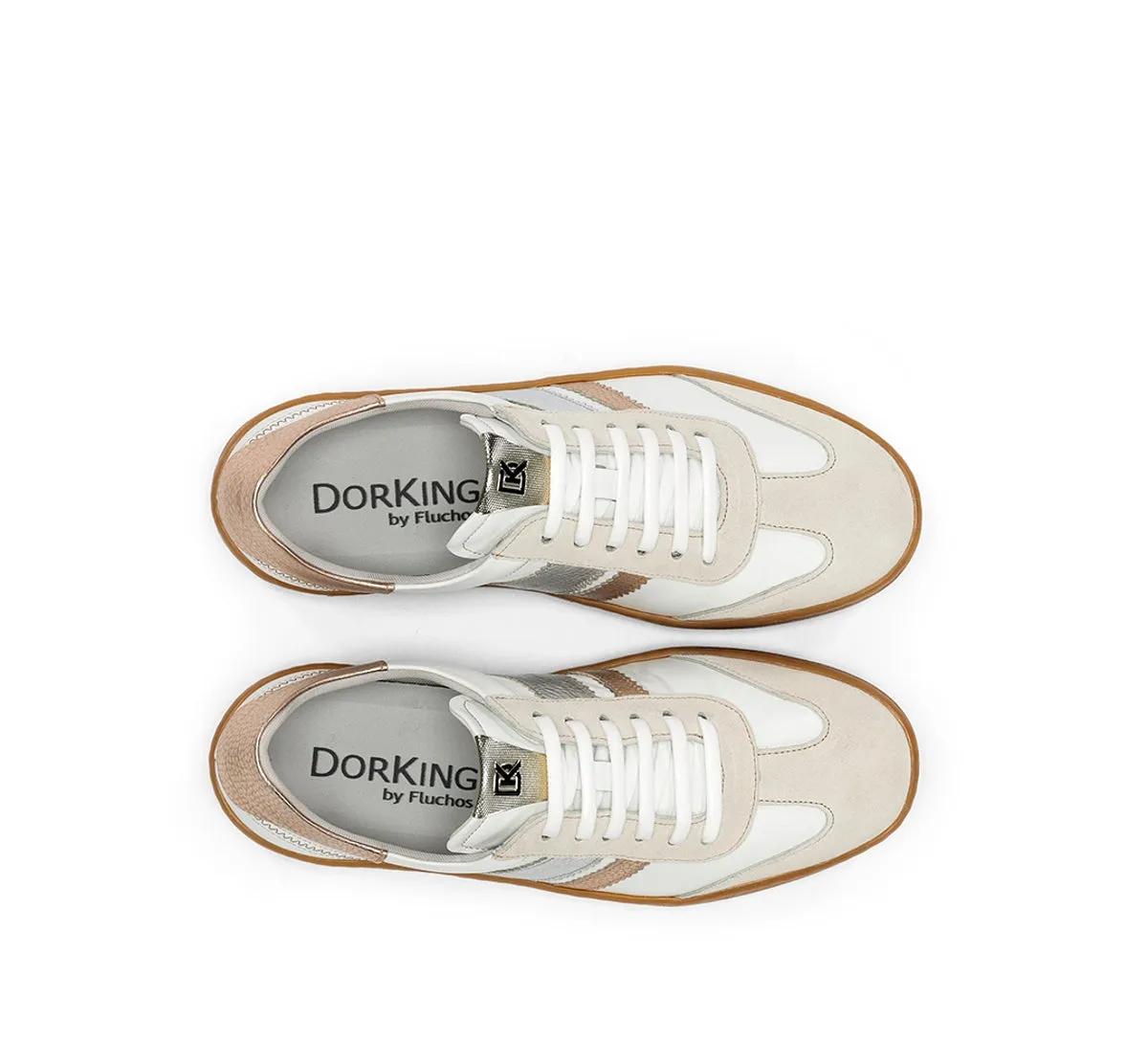 Fluchos Lynn D9476 Sneaker Donna Taupe con Velcro