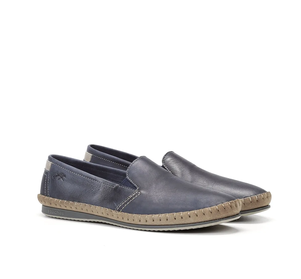 Fluchos Bahamas 8264 mocassini uomo blu senza lacci