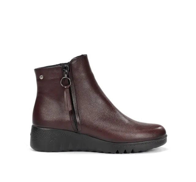 Fluchos Live F2100 stivaletto donna bordeaux zeppa