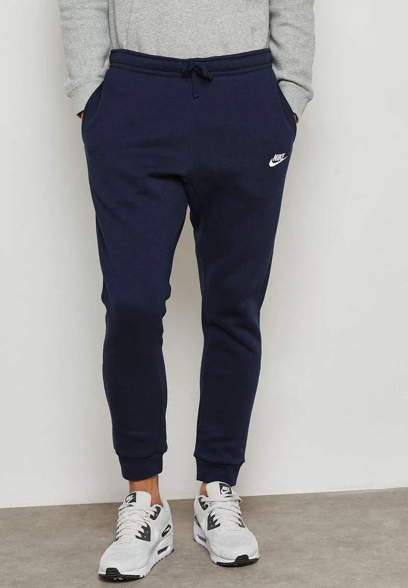 Nike Squad pantaloni tuta uomo grigio pile banda bianca
