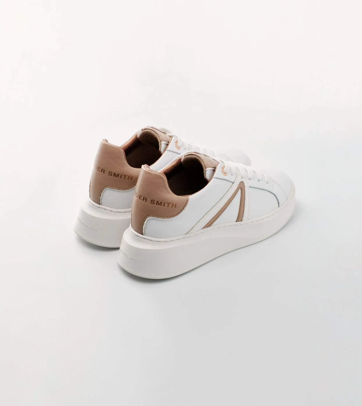 Alexander Smith Carnaby White Rose sneakers donna plateau