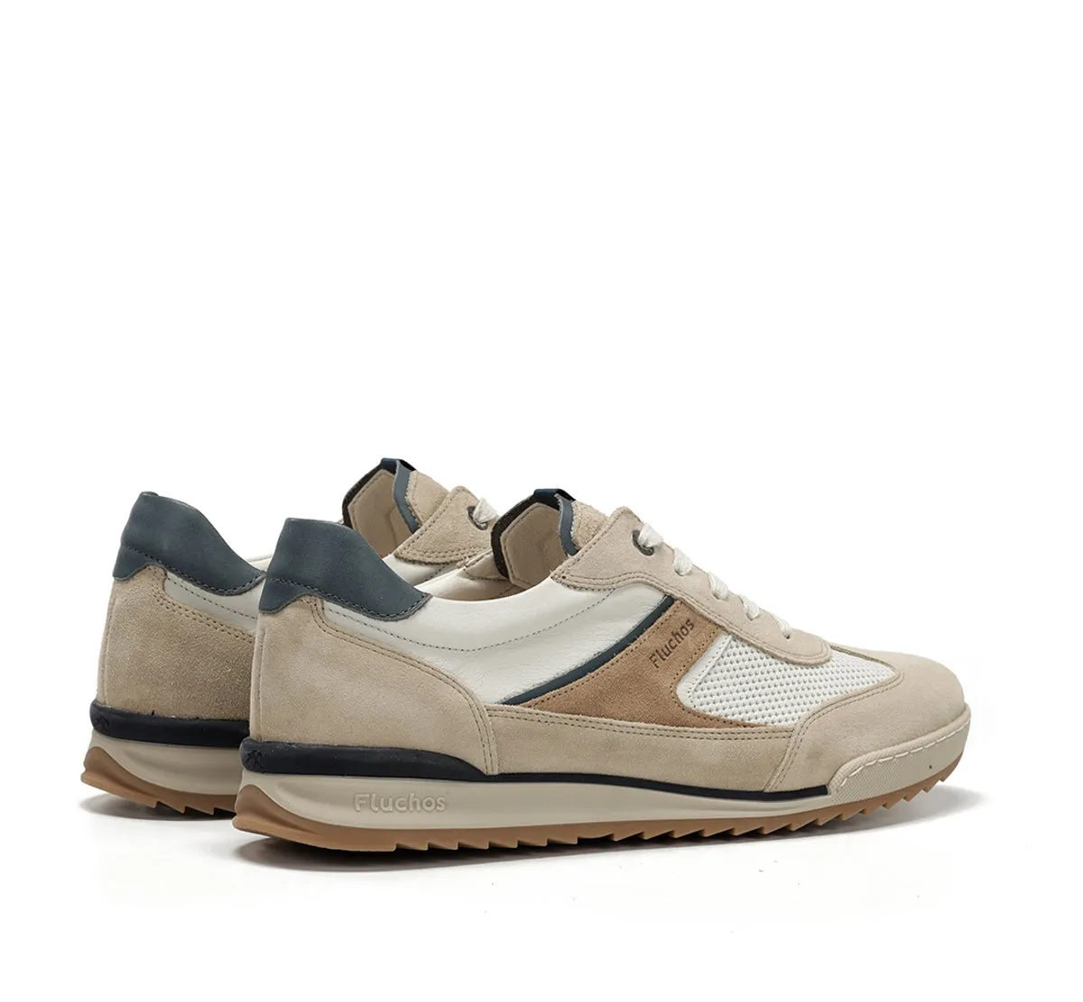 Fluchos Elder F2184 Sneakers Uomo Beige Vestibilità Ampia