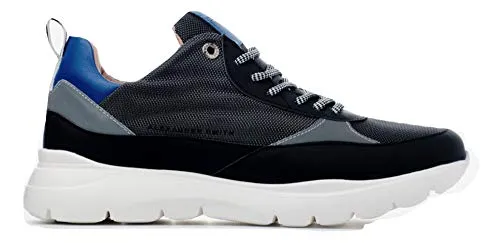 Alexander Smith London Eye Black Blue sneakers uomo pelle e rete