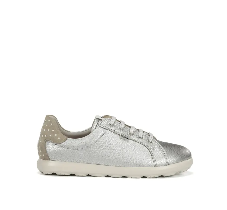 Fluchos Party F2439 sneaker donna argento pianta larga