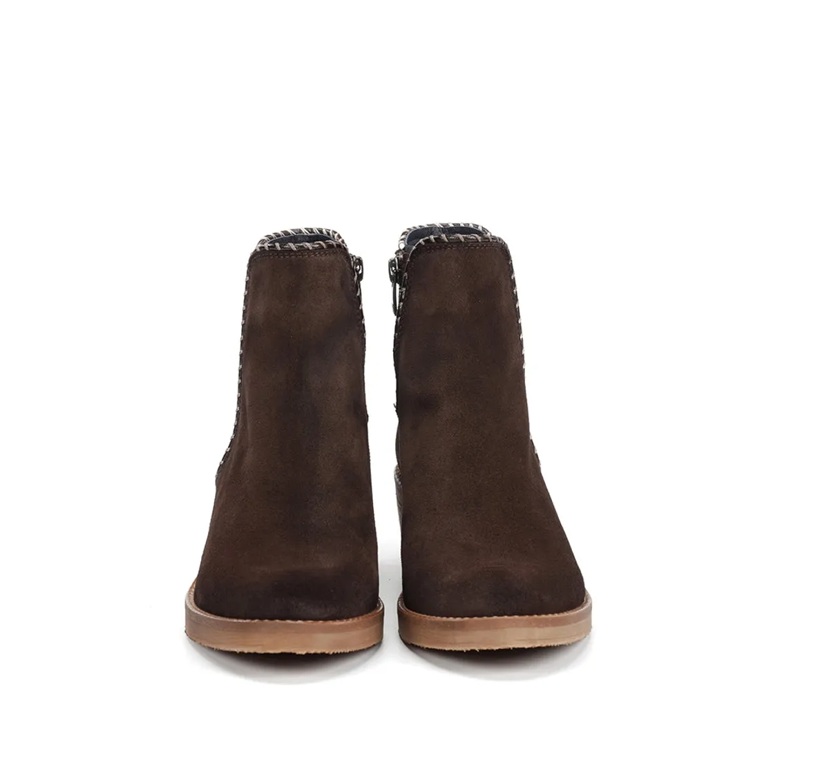 Fluchos Layla D9545 tronchetto donna marrone tacco basso