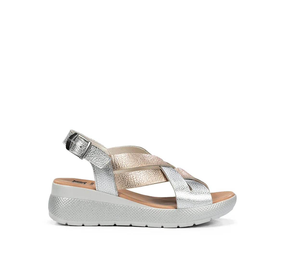 Fluchos Ever D9316 sandali donna argento cinturino