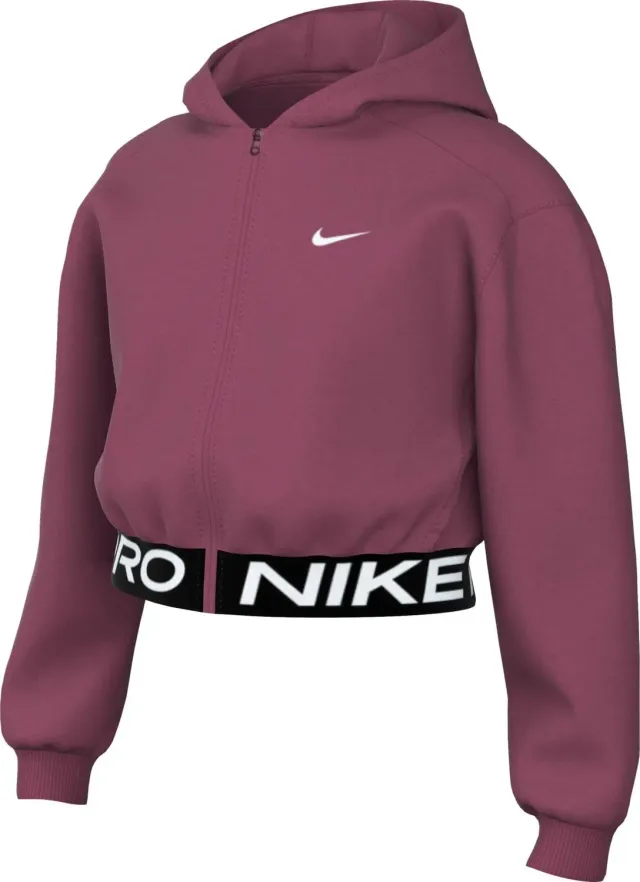 Nike Pro Fleece felpa bambina 8-9 anni blu