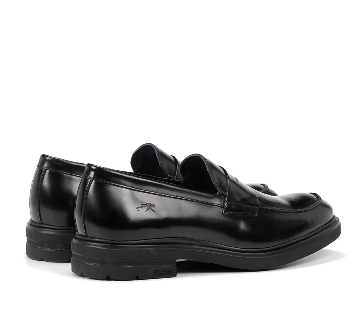 Fluchos Belgas F0633 mocassini uomo neri pelle
