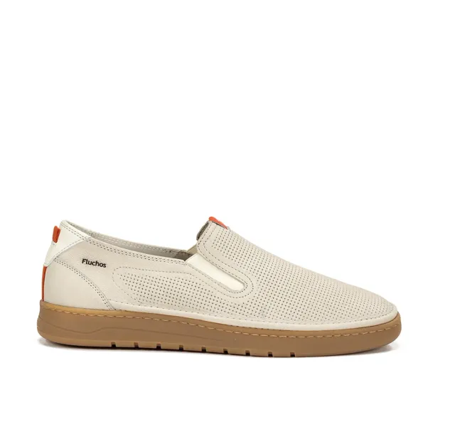 Fluchos Leo F1946 slip on uomo taupe suola retro