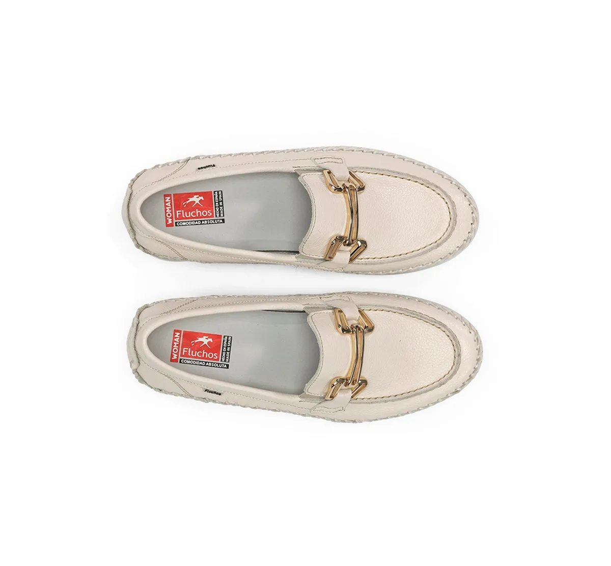 Fluchos Sella F2141 mocassini donna taupe zeppetta