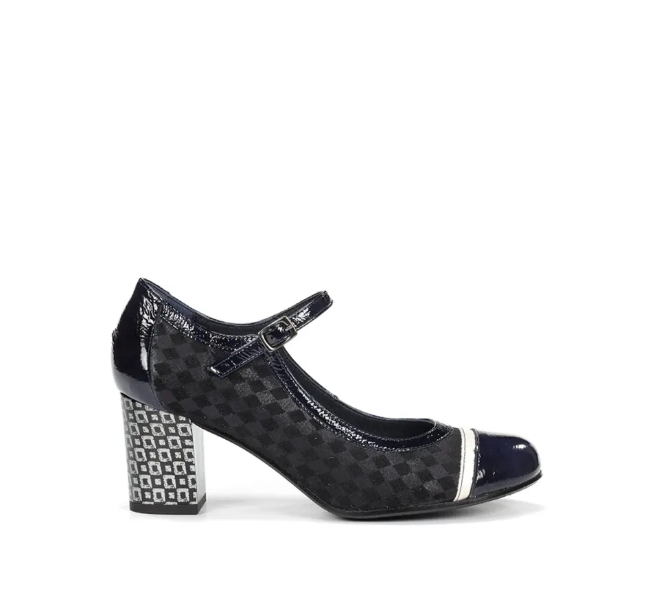 Dorking Rodin D8669 scarpe donna blu fibbia