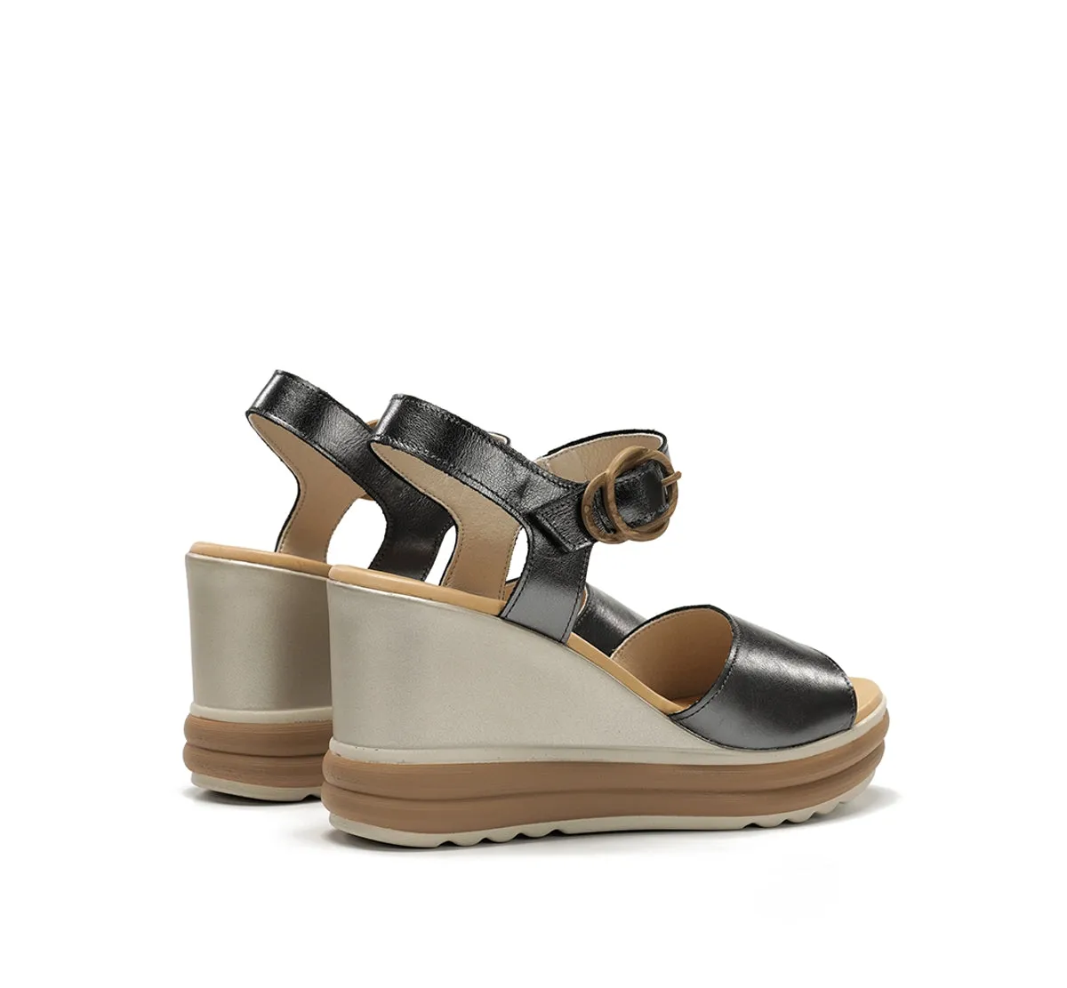 Fluchos Diane D9696 Sandalo Zeppa Grigio Donna