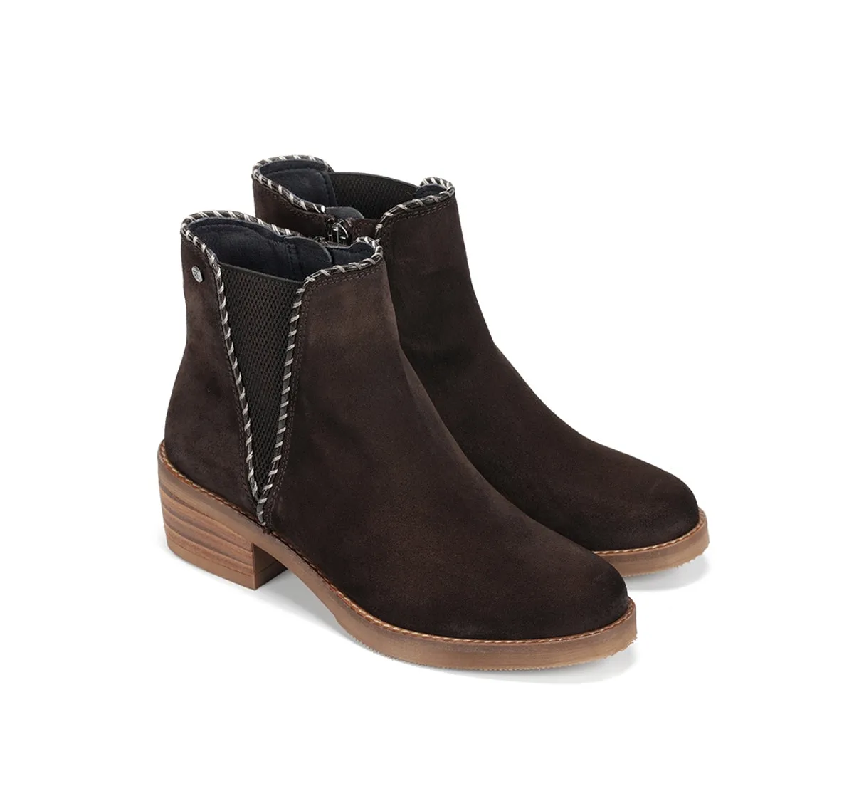 Fluchos Layla D9545 tronchetto donna marrone tacco basso