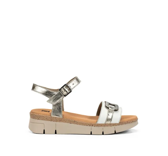 Fluchos Klau D9484 Sandali Donna Argento Metallizzato