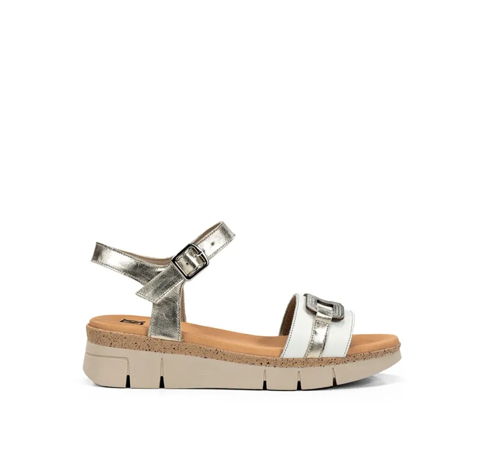 Fluchos Klau D9484 Sandali Donna Argento Metallizzato