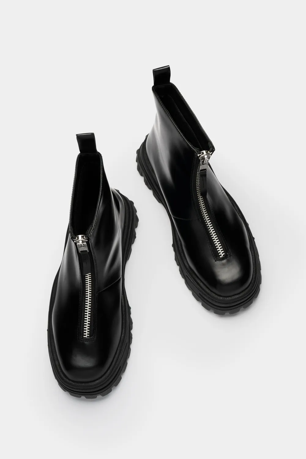 Eytys Raven II stivali pelle nera zip argento