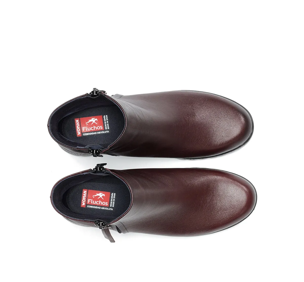 Fluchos Live F2100 stivaletto donna bordeaux zeppa