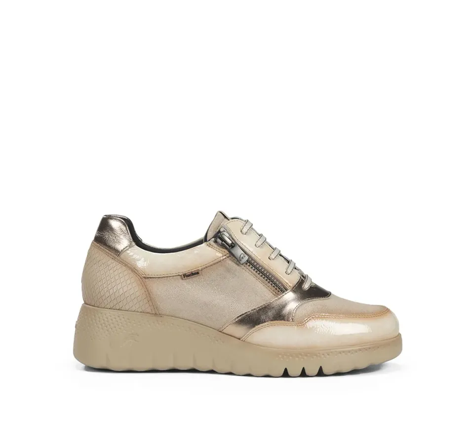 Fluchos Live F2248 sneakers taupe donna con zeppa