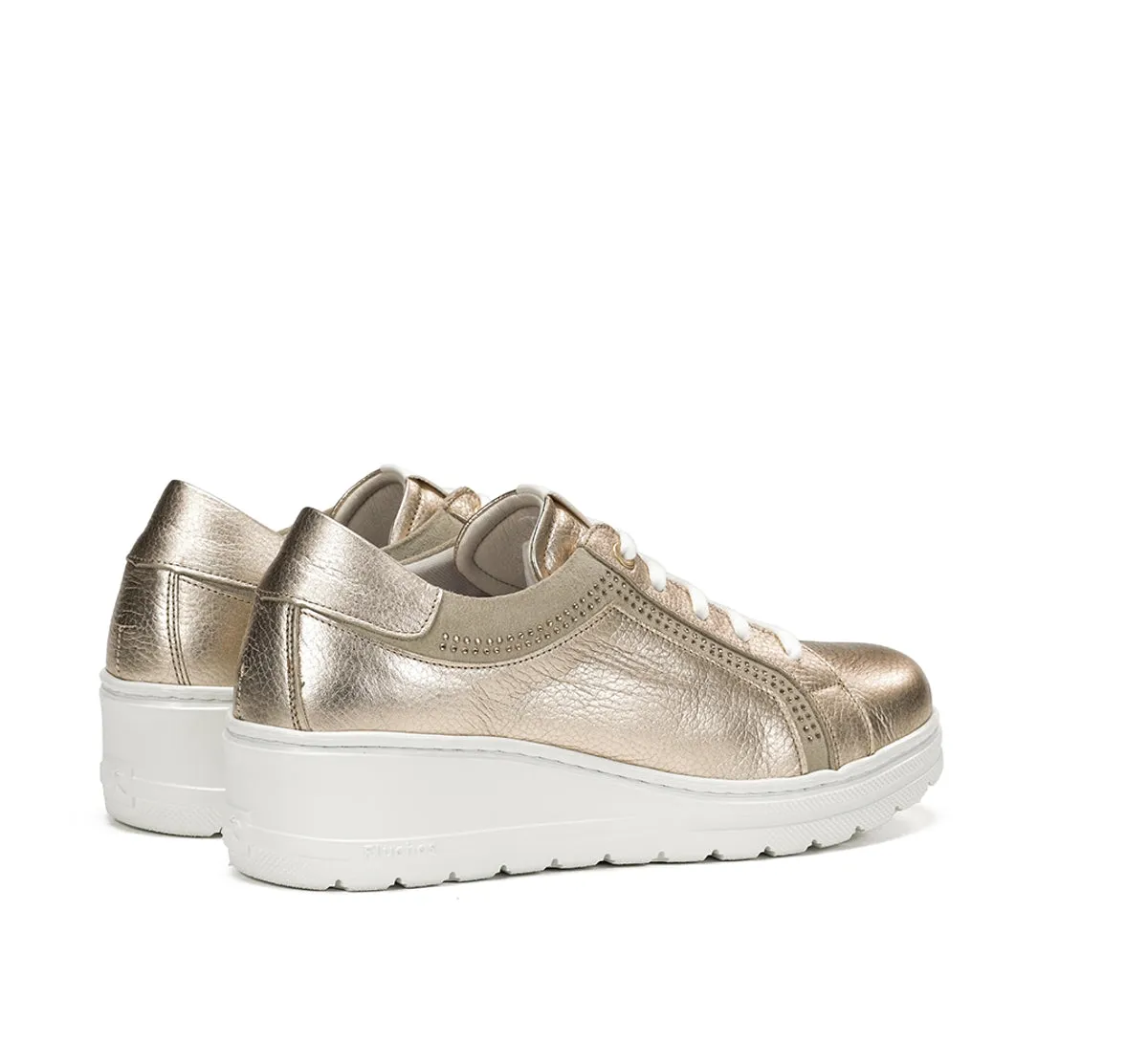 Fluchos Aqua F1997 sneakers donna oro con zeppa