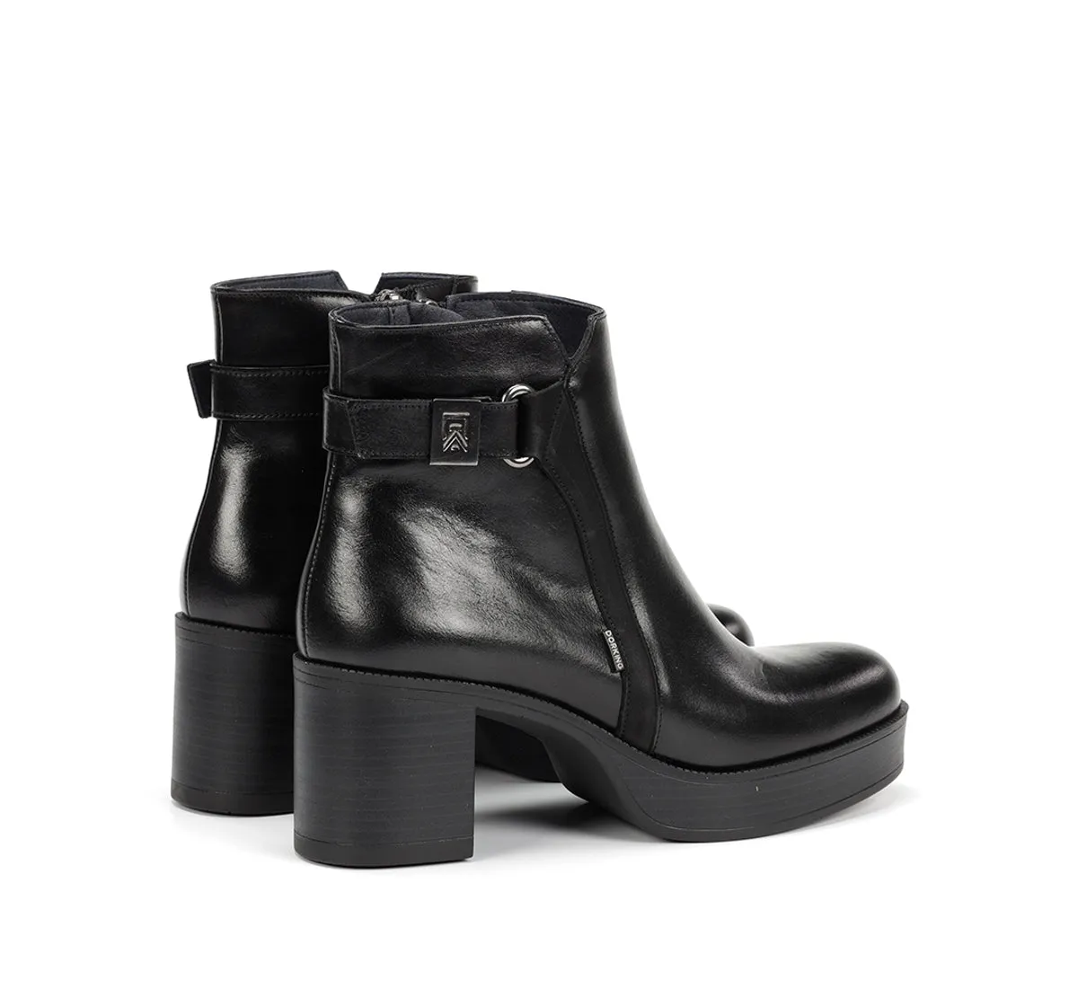 Fluchos Bowy D9589 stivaletti donna neri con tacco