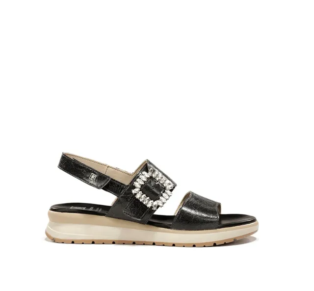 Fluchos Ter D9724 sandali neri donna sportivi