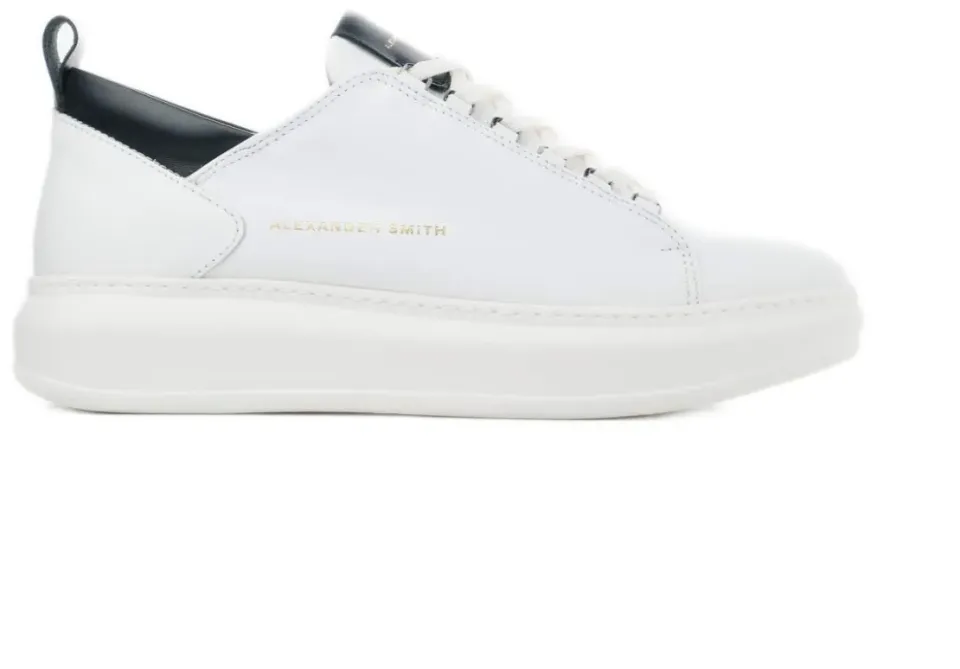 Alexander Smith Wembley White Black sneakers uomo pelle