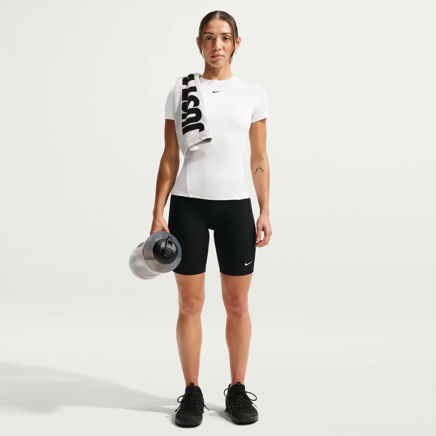 Nike One Fitted maglietta donna Blu Notte aderente