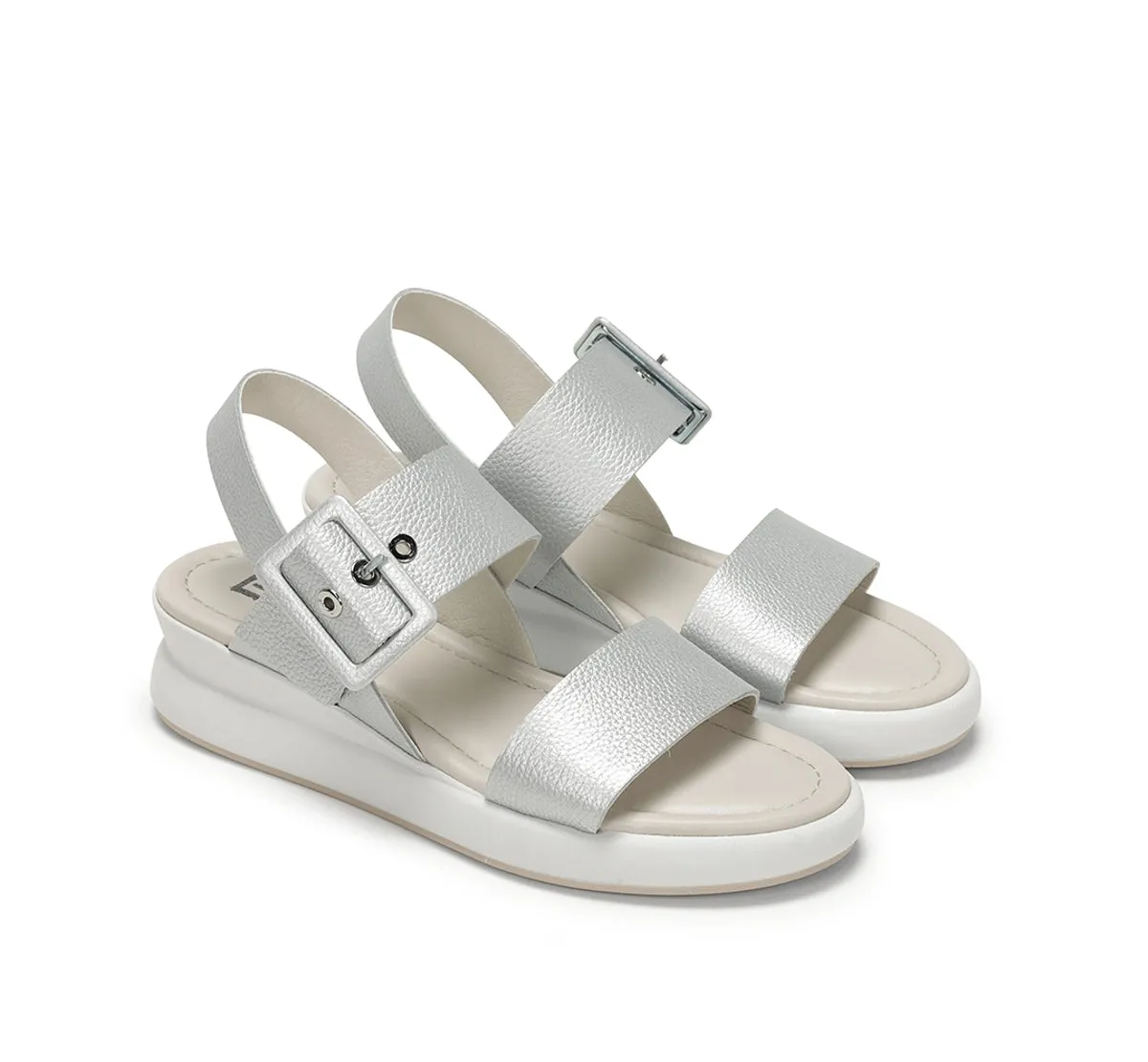 Dorking Slam D9088 sandali donna argento fibbie