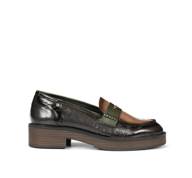 Fluchos Idaly D9380 mocassini donna grigio suola legno