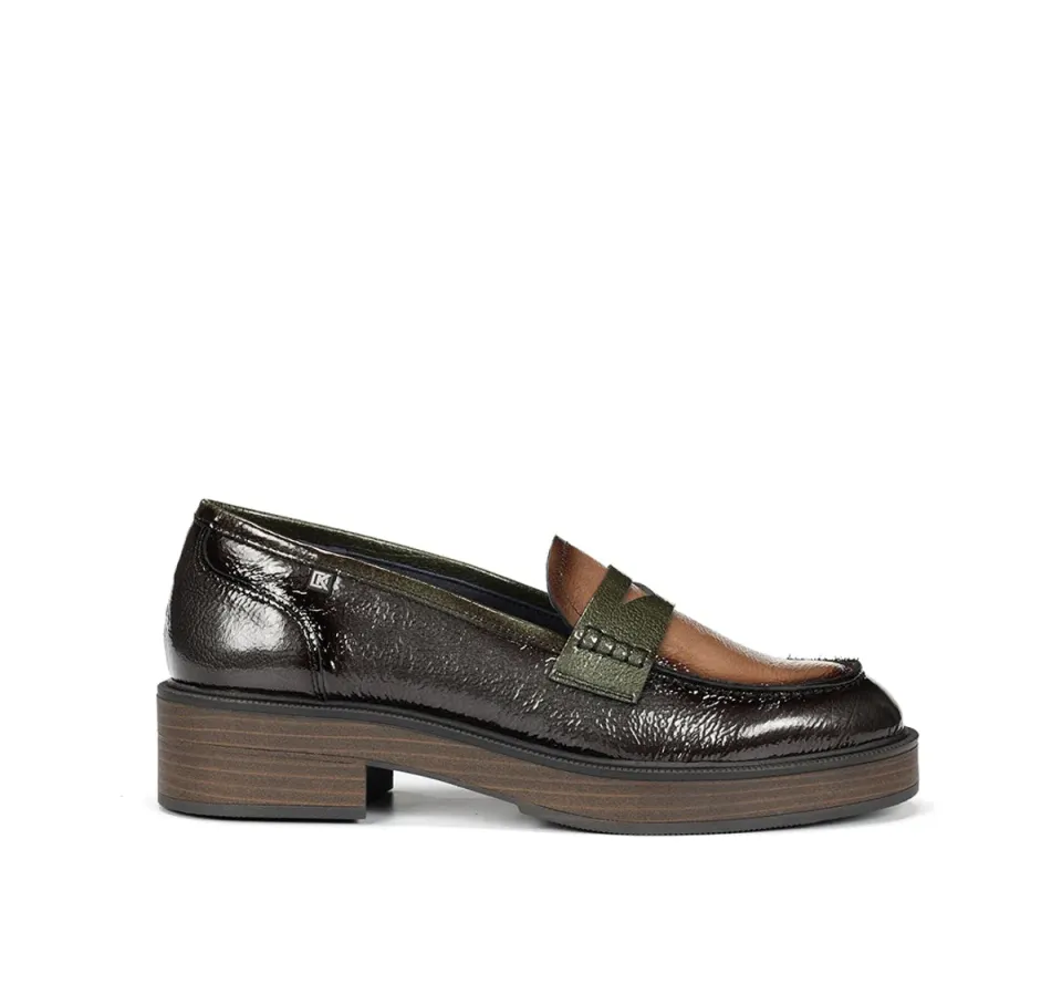 Fluchos Idaly D9380 mocassini donna grigio suola legno